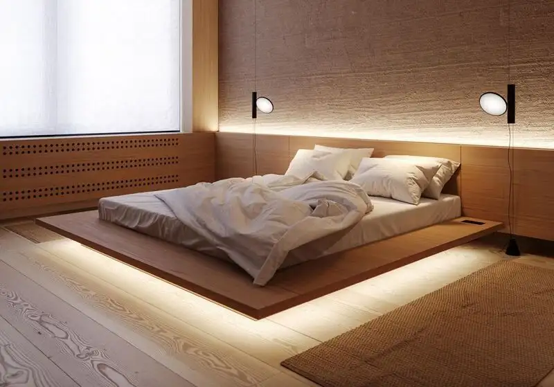 Hình ảnh giường không chân hiện đại