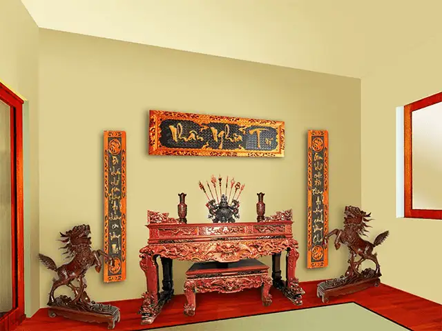 Lựa chọn màu sơn phòng thờ chuẩn phong thủy