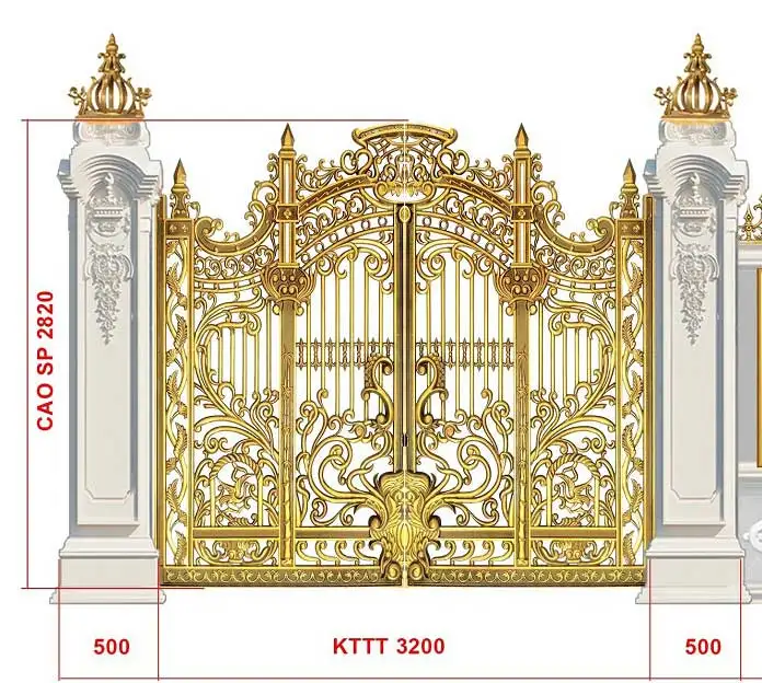 Hình ảnh kích thước cổng nhà phong thủy