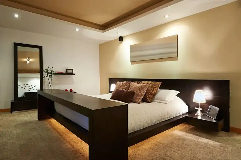 Cách bố trí đèn LED phòng ngủ