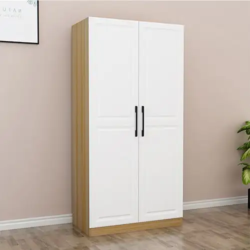 Tủ gỗ MDF 2 cánh màu trắng hiện đại