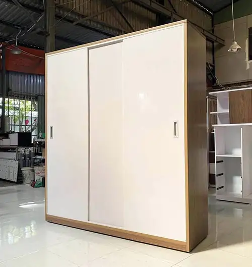 Tủ nhựa Đài Loan 2 cánh cửa lùa tiết kiệm diện tích