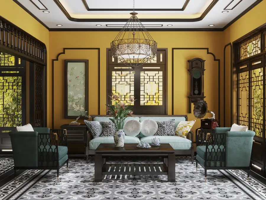 Phong cách Indochine mang nét hoài cổ với nội thất gỗ