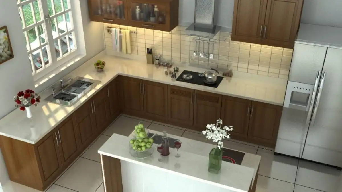 Nên chọn vật liệu chống bám bẩn, dễ lau chùi như Acrylic hoặc Laminate
