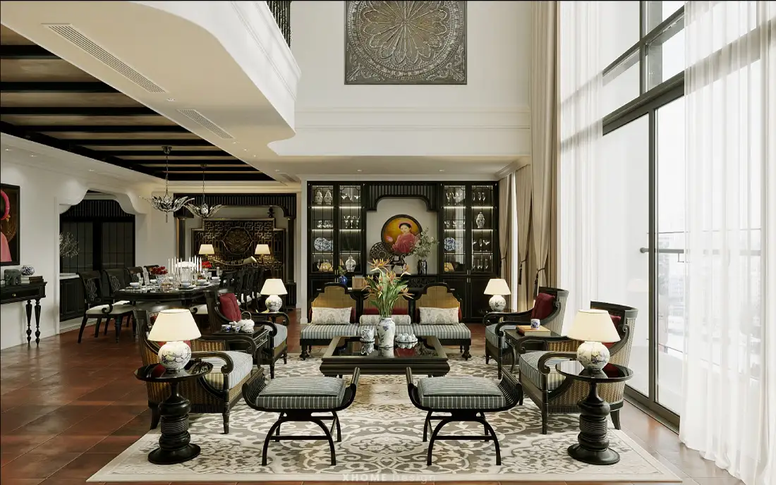 Phong cách thiết kế Indochine giúp chủ nhà mang nét hoài cổ của văn hóa phương Đông
