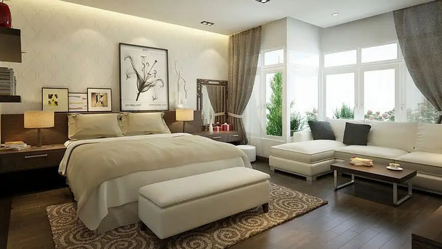Ghế lười hoặc ghế bành đôi đặt gần cửa sổ để các cặp đôi trò chuyện, đọc sách
