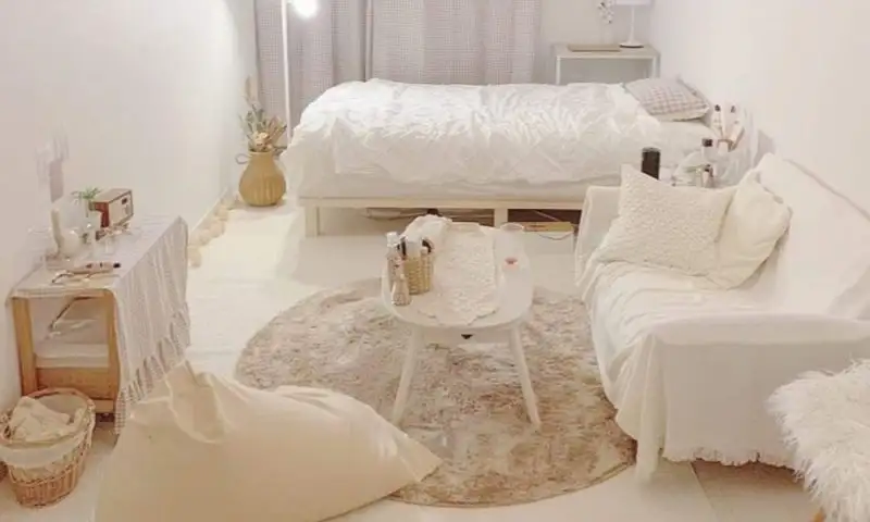 Màu trắng mang lại sự tinh khôi cho các nang đơn giản