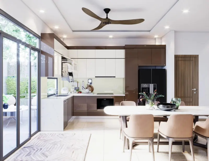 Top 10 quạt trần đẹp và ấn tượng cho nội thất phòng bếp nhà bạn