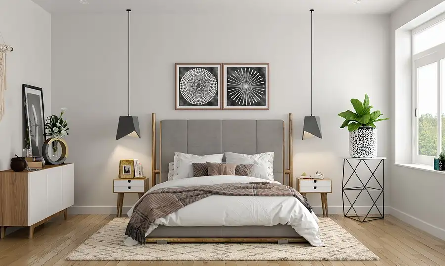 Scandinavian với màu trắng hoặc xám nhạt