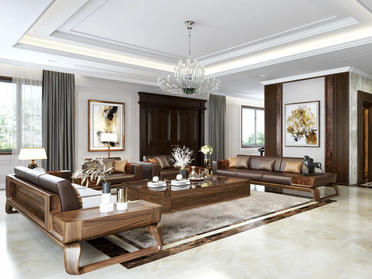 Ghế sofa là trái tim của không gian sống trong biệt thự