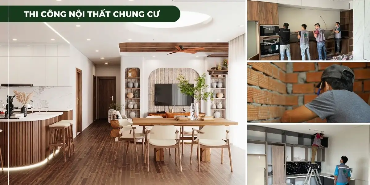 Giải pháp tối ưu cho việc thi công nội thất chung cư trọn gói 2025