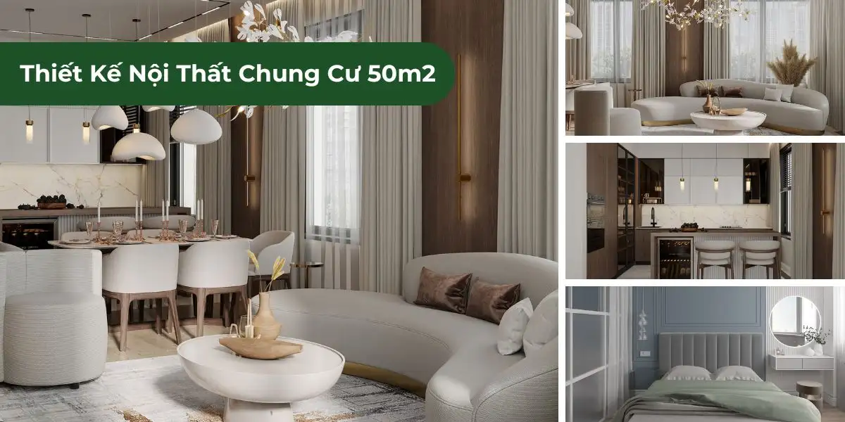 Hướng dẫn chọn màu sơn đẹp cho thiết kế nội thất chung cư 50m2