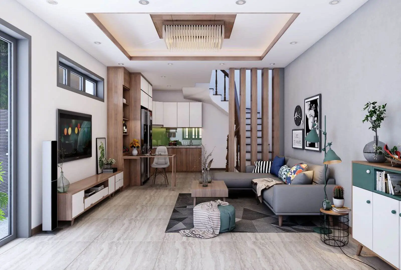 99+ Mẫu thiết kế nội thất phòng khách đẹp hiện đại 2025