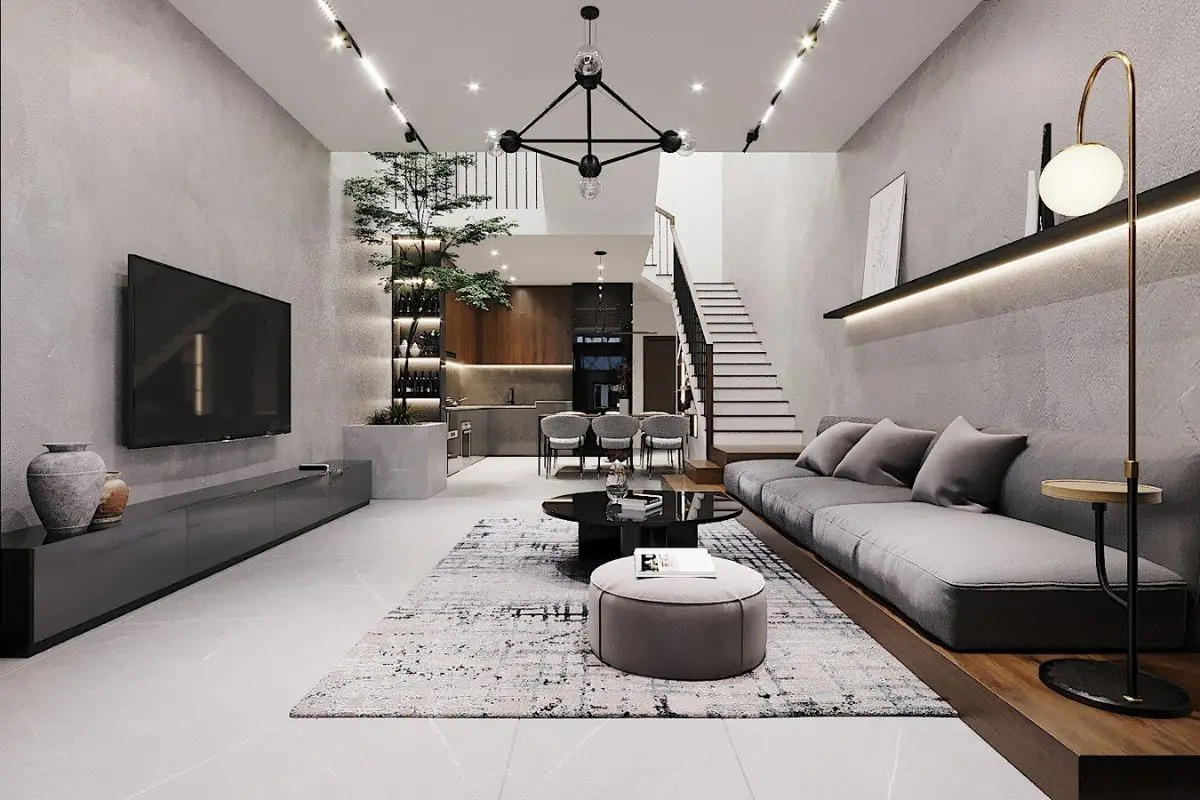 Thiết kế nội thất phòng khách đẹp hiện đại