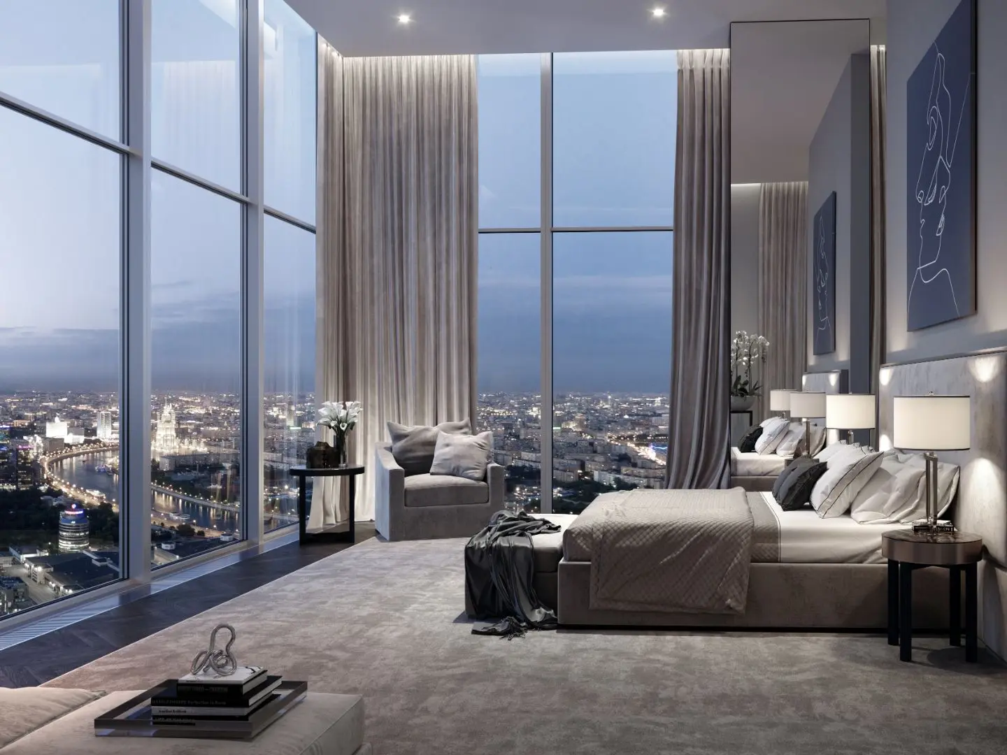Phòng ngủ Penthouse là nơi trú ẩn của sự bình yên của giới thượng lưu