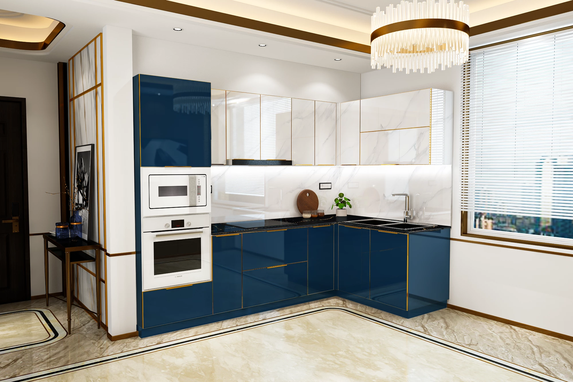 Tủ bếp sang trọng mang lại vẻ đẹp thẩm mỹ cho ngôi nhà