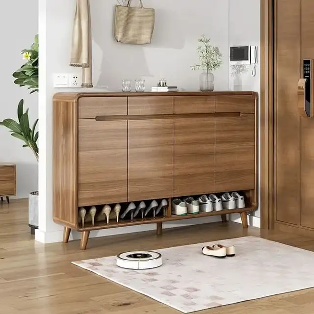Tủ giày gỗ từ xưởng gỗ giúp lưu trữ giày dép hiệu quả