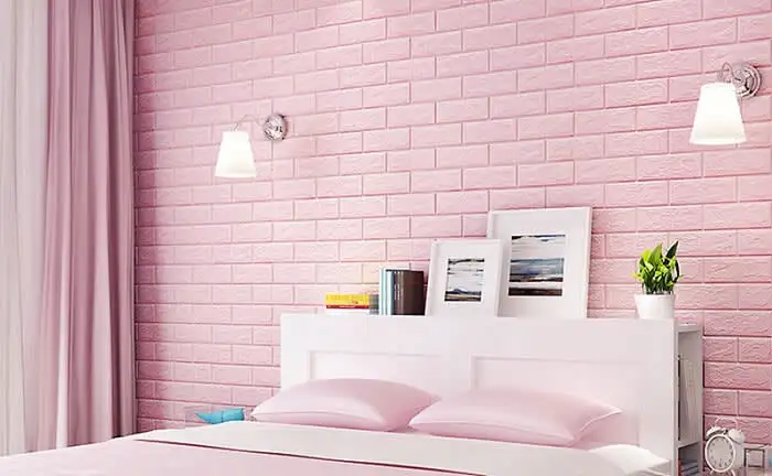 Giấy dán tường họa tiết hoa, xốp 3D làm mới không gian